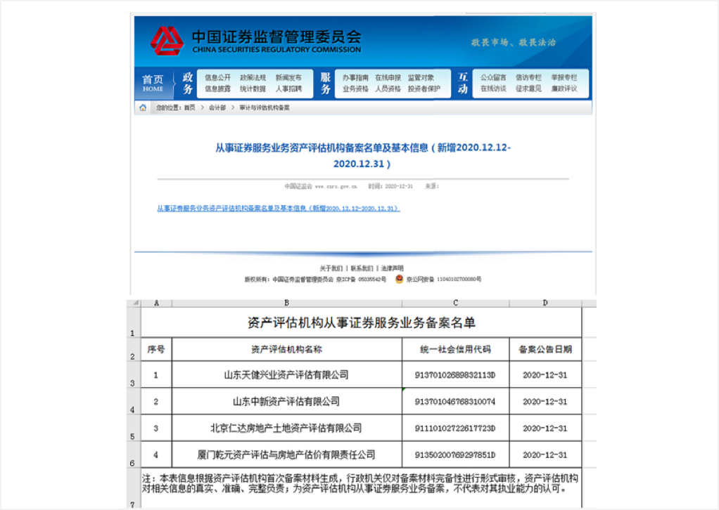 证券评估资质